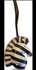 Hermes Rodeo Zebra Gee Gee Savannah Bag Leather Charm Black White Authentic