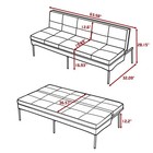 63 5  Velvet Futon Sofa Bed Adjustable Convertible Couch For Bedroom Office