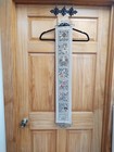 Vintage Completed Cross Stitch Birds Bell Brass Hanger 36  X 6 