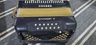 Vintage Hohner Accordion Student Ii Black 25 Key 12 Bass With Case