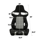 2 X Black Pvc Main punching Fabric Left right Racing Seats   Adjustor Slider