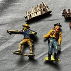 Vintage Plastic Toy Figurines Lot Soldiers Cowboys And Indians   Pirates Timpo 