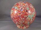 Antique Vintage Spatter End Of Day Glass Czech Globe Lamp Shade 5  Diam