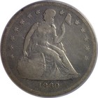 1860-o Seated Liberty Dollar   Pcgs Vg-8