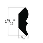 9 16 In  X 1 5 8 In  X 96 In  Finished Pvc Composite White Crown Moulding  1-pie