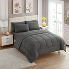 5 Piece Comforter Set Bag Solid Color All Season Soft Down Alternative Blanke   