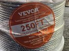 Vevor Galvanized Steel Cable 1 4  7x19 Steel Wire Rope 250 Ft Cable Railing