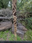 Handcrafted 56  Post Oak Hiking Staff Wood Walking Stick Custom Art