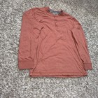 Weatherproof Vintage Men s Vintage Henley Rust Long Sleeve T-shirt  Size L