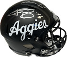 Marcel Reed   Johnny Manziel Autographed Texas A m Black Full Size Helmet Jsa