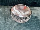 Vtg Waterford Crystal Powder Bowl W  Lid  Silver Iveagh Pattern Vanity Jar