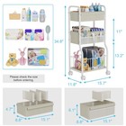 New 3-tier Baby Diaper Caddy Organizer And Storage Cart With 4 3 Dividers  Metal