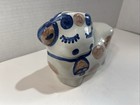 Vintage Ma Hadley Pottery Stoneware Handpainted Signed Cow Coin Bank