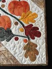 Hand Made Art Quilt   Wall Hanging   fall Leaves   Pumpkins      14 5  X 19 5 