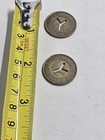 Lot 2 Nyc New York City Transit Authority Subway Tokens Good For One Fare Brass