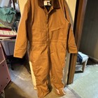 Walls Blizzard Pruf Insulated Brown Canvas Work Coveralls Cotton poly   Size Xl