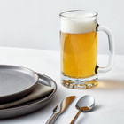 16 Fl Oz 2pk Glass Beer Mugs - Threshold     Traditional Clear Drinkware