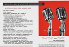 Vintage 1960 s Shure 556 S Dynamic Cardioid Microphone Elvis W Accessories   1