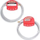 Realplus Lockout Tagout Cable Lock  1 4  X 6ft Adjustable Cable Lockout  2 Pack