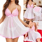 Babydoll Lingerie underwear Sexy Women s Nightwear Dress Lace Sleepwear G-string