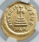 Heraclius 610-613ad Authentic Ancient Old Gold Byzantine Coin W Cross Ngc I89071