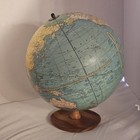 Vintage Cram   s Universal Terrestrial Globe 10 5 10 1 2 Inch No  105 Great Cond 
