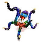 5    L Octopus Glass Squid Miniature Sealife Figurine Animal Crytal Replica Dolls