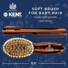 Soft White Boar Bristle Baby Hair Brush   Detangling Comb Kit