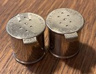 Vintage American Airlines Stainless Metal  Mini 1  Salt   Pepper Shakers