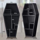 Gothvanity Coffin Shelf - Large - Gothic Decor For Display Or Storage - 20x10x4