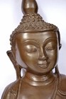 18 5  47cm Burmese Burma Siam 19c Bronze Buddha Shakyamuni Figure Figurine
