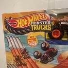 Hot Wheels New 2025 Monster Truck Racedown Destruction Track Set   2 Cars Jfr07