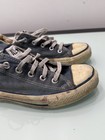 Vintage Converse All Star Shoes Size 4 Blue Classic Usa Made 90s Low Top See Pic