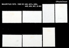Mauritius 1978-85 Sc 445  447a  448c  449  454  461    462 Ung Fine very Fine