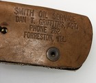 Forreston Il Smith Auto Service Gulfpride Motor Oil Leather Keychain Gulf Gas B