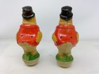 Pair Of Vintage Viscoloid Celluloid Roly Poly Easter Chicks Chickens In Suits