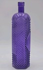 Large Vintage Purple Glass Bottle 12    Tall No Cork Fair Condition 