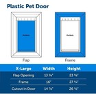 Petsafe Extra Large Pet Door Xl White Plastic Dog Door Flap Magnetic Open Box