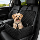 Waterproof Quilted Small Dog Cat Car Booster Seat Washable Pet Bed Black