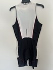 Louis Garneau Triathlon Suit Sleeveless Full Zip Black White Red