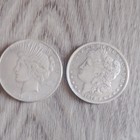 Us  1 Silver Dollar Lot  2   1921 Peace   1878 Morgan  Uncertified