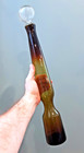 Indiana Greenwich Art Glass  kingston  Burnt Honey Big 20  Decanter Bottle Mcm