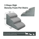 Mejyjem 3 Steps High Density Foam Dog Stairs Ramps non-slip Pet    Fast Usa Ship