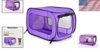 Collapsible Portable Pet Crate   Dog Kennel For Travel - 32 5  L  Blue