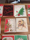 Vtg 40 s Christmas Greeting Cards Lot Of 15 Unused With Envelopes 