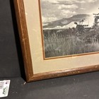 Vintage John Deere Farm Photo Print Framed 13x16 Farmer Combine Tractor Wall Art