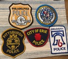 5 Old Pittsburgh Erie City Philadelphia 76 Philly Supv Police Vintage Patch Penn