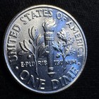 2020 P 10c Roosevelt Dime  Bright Luster   Many Die Chips   10-0039