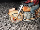 Vintage 1950 s Technofix Ge 258 Racing Motorcycle Tin Litho Toy  2 Germany