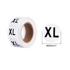 Clothing Xl Large Size Sticker Label Coding Label 1  1 Roll 500 Labels
